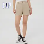 GAP 女裝 彈力高腰卡其短褲-卡其色(801247)