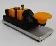 Orange Camelback Morse Code Key W/ Aluminum Base
