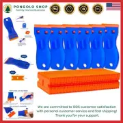 Plastic Razor Blade Scraper Set 6 Pcs with 60 Blades for Stubborn Residue Rem...