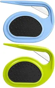 [Generic] 2pcs Knotting Comb Dog Shedding Tool, Pet Slicker Brush, Pets Detangler Brush, Convenient Grooming Comb Deshedding Tool Pets Dematting Tool, Combs Tpr Dog Supplies Portable (Blue+Green, One Size)