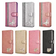 Glitter Butterfly Love Phone Case For Samsung A12 S8 S9 S10 S20 S21 A52 Note 20