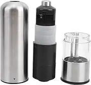 Electric Salt Pepper Grinder,Battery Operated Salt and Pepper Shaker,Automatic Salt Pepper Grinder Spice Mill Tool Stainless Steel Automatic Battery Operated for Chicken Camping