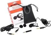 MINAOLULUS 1Set Lapel Microphone Recording Mic with Clip High Sensitivity Interference Compatible with Laptop Desktop for Streaming and Video Chat