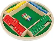 Shut The Box Dice Game,4 Shut The Box Wooden,Educational Learning Games,Table Math Games for Adults and Kids,Shut The Box Dice Game Wood Dice Board Bottom Four Sided Figures Shut The Box