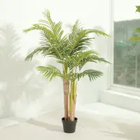 在飛比找PChome24h購物優惠-【YU Living】仿真棕櫚樹綠色植物盆栽 人造植物盆栽(