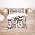 XL Twin Size Anime Brown Bear Panda Polar Bear Duvet Cover Sets Soft Comforter