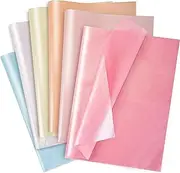60 Sheets Iridescent Tissue Papers, 6 Metallic Colors Tissue Paper for Gift Bags and Wrapping, 50 X 35 CM Bulk Colored Tissue Paper, Gift Wraps for Holiday, Birthday, Party Decor, Weddings, DIY Project