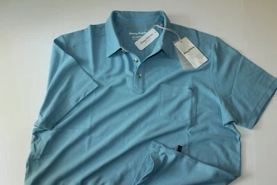 Tommy Bahama Polo Shirt Del Rey Island Zone Pique Banff Blue T220406 Medium M