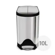 simplehuman 10L Butterfly Step Bin - Fingerprint Proof Stainless Steel