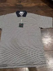 VTG Titleist by Corbin mens vintage golf polo Navy White Stripe Size XL NWT