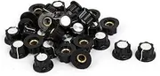 Aexit 6mm (Potentiometer) Shaft Hole Diameter Potentiometer Volume Control Rotary Knobs Black (46ry439qf133) White 32pcs