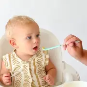 Nuby 2-in-1 Stainless Steel and Silicone Baby Weaning Spoons with Long...