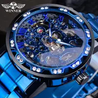 在飛比找蝦皮購物優惠-winner 手錶 時尚休閒 經典流行 鏤空水鑽 手動機械錶
