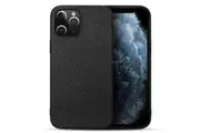 For iPhone 12 Pro Max Case Genuine Leather Durable Slim Protective Cover Black
