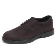 F5650 scarpa uomo dark brown HOGAN H393 scarpe nabuk shoe man