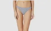 $122 Roxy Softly Love Blue Reversible Hipster Women Bikini Bottoms Size L