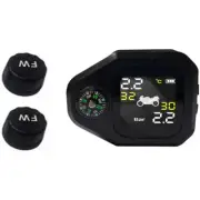 TPMS Motorcycle Tire Tyre Pressure Monitor System Compass w/ 2 External Sensors (for: Suzuki)