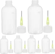 HOMOBABE 6 pcs Precision Tip Glue Applicator Bottles Squeezable Dispensing Bottles for DIY Crafts Paint and Ink Application for Hard to Reach Areas