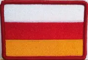 South Ossetia Flag Embroidered BIKER Iron-On Patch Emblem Red Border