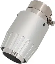 Aluminum Car Exhaust tip Muffler Tip Universal Silver Mufflers End Decoration Multiple Size Fighter Engine Style(51mm-101mm)