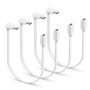 Smays 4-Pack Extension Cable for WYZE Cam Pan V3 Camera, 90 Degree Micro USB