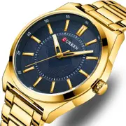 Man Watch Fashion Stainless Steel Quartz Wristwatches Thin Watches for Men Gold Clock