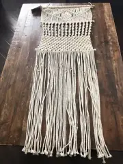 Boho Fringe Macrame Wall Hanging 19x48
