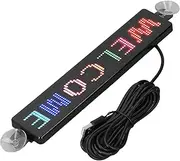 Car LED Sign, Color Programmable USB LED Sign, Bluetooth App Control, LED Display, LED Window Sign for Car, DC5V, 12X72
