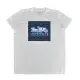 【COACH】COCACH 立體馬車LOGO方框C字印花純棉短袖T恤(女款/白x丹寧藍)