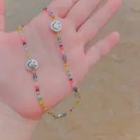 在飛比找蝦皮購物優惠-Happy Face Necklace ☻ 手工串珠項鍊