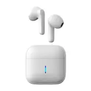JS59 Wireless TWS Bluetooth 5.1 Stereo Sports Half In-Ear Music Headphones For Xiaomi Huawei iPhone - White