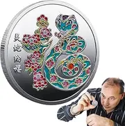 Snake Coin,Chinese Lunar New Year Fortune Coin - 2025 Chinese New Year Commemorative Coin, Lucky Snake Souvenir Coin for Collectors
