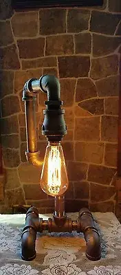 Industrial Vintage Steampunk style Lamp with edison bulb