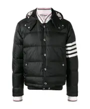 4-bar Matte Nylon Bomber 2 black