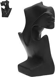 Baluue Half Face Jewelry Display Necklace Bust Stand Locket Display Shelves Jewelry Bust Stand Earring Cards for Selling Manaquin Chain Jewelry Mannequin Earrings Boutique Sugar Gum Resin