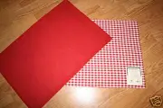 NEW PLACEMATS TABLE RUNNER LOT RED/WHITE CHECKED NWT
