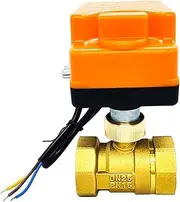Brass Motorized Ball Valve Brass Electric Three Wire Two Control Two Way with Manual Switch 220V 24V 12V 1Pcs (Size : 3/4inch, Color : DC24V) (Color : Dc24v, Size : 11/2inch) (Color : Dc24v, Size :