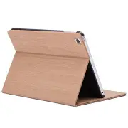 Wood Texture PU+PC Smart Sleep Flip Kickstand Case For iPad Mini 1 2 3 7.9 Inch LIGHTBROWN COLOR