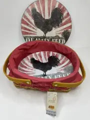 Cracker Barrel Pie Basket With Plate By Susan Winget