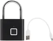 Fingerprint Padlock, Locker Locks with Code, Digital Padlock, Suitable for Providing Secure Access Control(Black color)