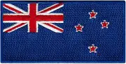 Cypress Collectibles - New Zealand Flag Patch - Premium Embroidered Appliqué - Oceania Country Iron On Patches - Dimensions: 3.5" x 1.75"