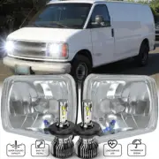 2pc 7x6 5x7 led Headlights DOT H6053 FIT Chevy Express Cargo Van 1500 2500 3500 (for: Renault)