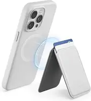 [MOFT] MagSafe Wallet, Card Holder Fit 1-2 Cards, Strong Magnetic Wallet with Angle Adjustment, MOVAS Vegan Leather Phone Wallet for iPhone 15/14/13/12 Series, Misty Cove