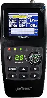 SHYSKY WS-6933 DVB-S/S2 Digital Satellite Meter Support QPSK,8PSK,16APSK,32APSK 2.4inch LCD with Satallite Finder LED Flashlight, Compass