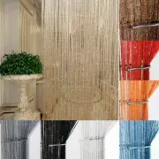 Window String Door Curtain Room Divider Fringe Tassel Crystal Panel Decor USA