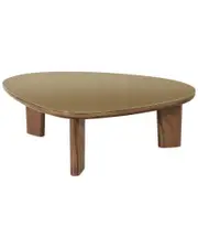 TOV Furniture Oani Walnut & Glass Triangular Coffee Table