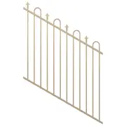 ProtectorAl 0350-1200W x 1200H Primrose Loop & Spear Top Pool Fence Panel Raked 16-30º