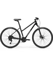 Merida Crossway 100W Hybrid Bike Glossy Black Silver