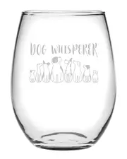 Susquehanna Glass 21oz Dog Whisperer Stemless Wine Set of 4