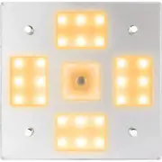 Sea-Dog Square LED Mirror Light with On/Off Dimmer - White & Blue